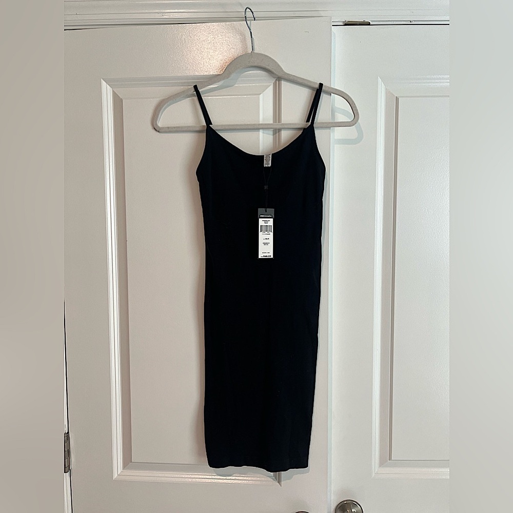New BCBGMaxAzria Black Stretchy Slip Dress